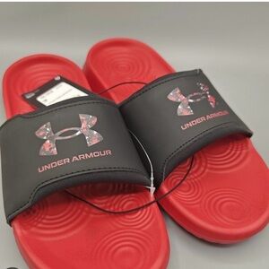 Under Armour Bold Red Slide Sandals